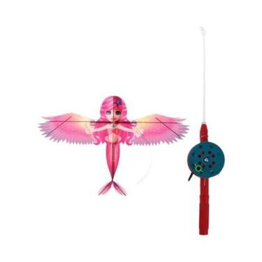 Imagem de Varinha De Pesca Mini Para Crianças, Pipa Borboleta Andorinha Papagaio