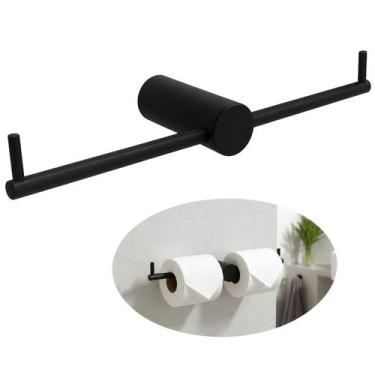 Imagem de Papeleira Dupla Aço Inox Preto Fosco - PA2012PR - Wora Acessórios de A
