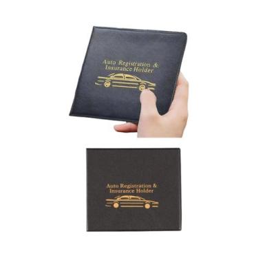 Imagem de Organizador De Documentos Para Carro E Moto Em Couro PU Preto Com Múlt