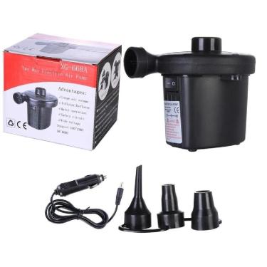 Imagem de Inflador Bomba de Ar 12V 75W Eletrico Colchao Barco Inflaveis Inflação e Desinflação Rápidas Portátil Leve