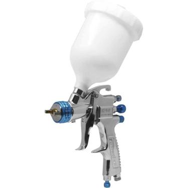 Imagem de Pistola para Pintura SLG-510G Tipo Gravidade HVLP Transtec LVLP Bico 1,3mm Caneca Plástica 600ml Corpo Alumínio