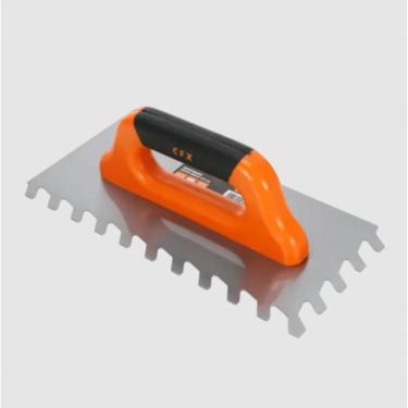 Imagem de Desempenadeira Aco Dentada Angular 8 12x28 com Dentes Angulares para Assentamento Perfeito Prata Ceramfix
