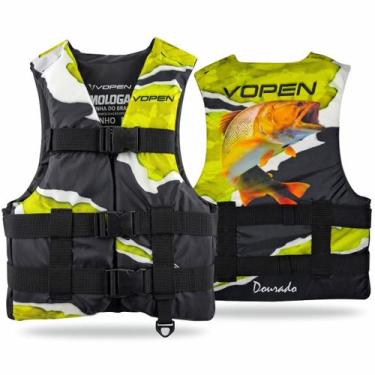 Imagem de Colete Salva Vidas Homologado Nylon Fishing VP22F - Vopen, Dourado, G1