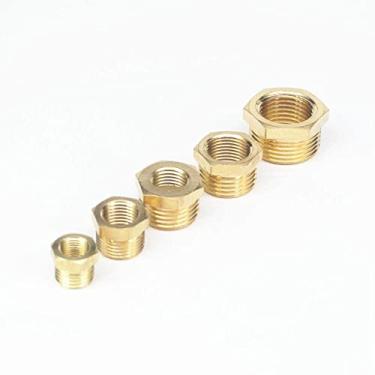 Imagem de 1/4 '3/8' 1/2 'M5 M8 M10 M12 M14 M16 Fêmea - Redutor de latão masculino Redutor Adaptador Adaptador Gás Água Medidor de pressão de combustível, tamanho 9
