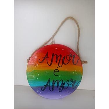 Imagem de Placa Artesanal Decorativa - Amor é amor