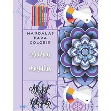 Imagem de Mandalas para colorir - Animais marinhos: Magnífico Mandalas para os apaixonados - Livro de colorir Adultos e Crianças Anti-Stress e relaxante ... Presente Ideal para os Amantes de Desenhos