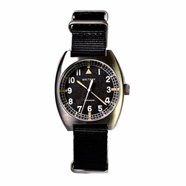 Imagem de Relógio BALTANY W10 Tonneau Homage RAF Relógio do Exército Britânico Aço Inoxidável NH38 Automático Vintage Relógio de Pulso Masculino (Alça de Nylon)