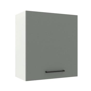 Imagem de Armário Aéreo Madesa Agata 60 cm 1 Porta - Branco/Cinza