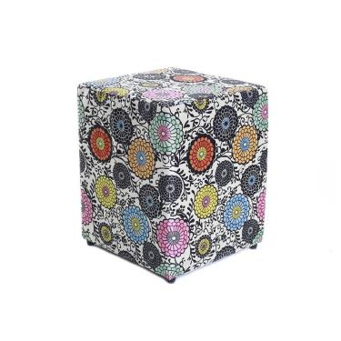Imagem de Puff Quadrado 45cm Decorativo Estampado