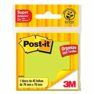Imagem de Post-it Verde 76x76mm 45 Folhas 3m 4 Unidades 