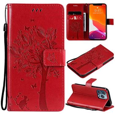 Imagem de MojieRy Estojo Fólio de Capa de Telefone for LG G4 MINI, Couro PU Premium Capa Slim Fit for G4 MINI, 2 slots de cartão, fortemente apropriado, vermelho