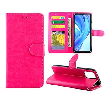 Imagem de YUNCHAO Caixa de telefone @#@Para Xiaomi Mi 11 Lite Crazy Cavalo Textura de Couro Horizontal Flip Caixa Protetora Com Holder & Cart Card Slots & Carteira & Posto Frame@#@ capa para celular