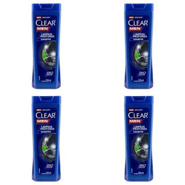 Imagem de Kit 4 Und Shampoo Clear Anticaspa Limpeza Profunda 200ml