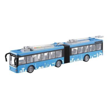 Imagem de Carro Fricção Big Ônibus Com Luz E Som 6166 Dm Toys Azul