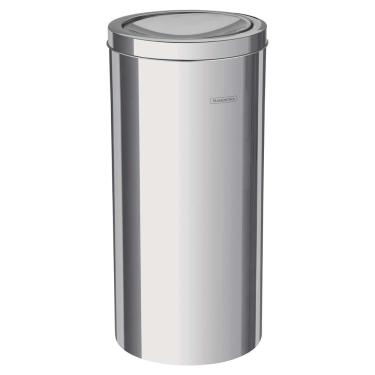 Imagem de Lixeira Tramontina com Tampa Basculante Swing 94542/130 em Aço Inox – 30 L