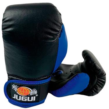 Imagem de Luva de Treino Kick Boxe Muay Thai Sanda - Básica - Preto/Azul - P