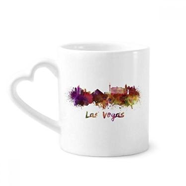 Imagem de Las Vegas America City Caneca Aquarela Café Cerâmica Copos Copo Coração Vidro