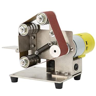 Imagem de Mini lixadeira de correia DIY máquina de polimento de banco afiador de lixamento de banco moedor de cinto linizador de cinto máquina de moagem elétrica (895 (200W))