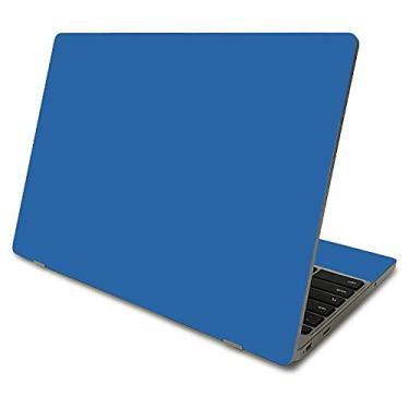Imagem de Película MightySkins compatível com Samsung Chromebook 4 (2021) 11,6" - Azul sólido | Capa protetora, durável e exclusiva de vinil | Fácil de aplicar, remover e mudar estilos | Feito nos EUA