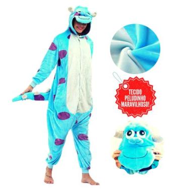 Pijama Feminino Kigurumi Fantasia Cosplay Pelúcia Confortável