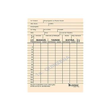 Imagem de Cartão de Ponto, Tamoio, Palha, Henry, Com CNPJ, Pacote com 100
