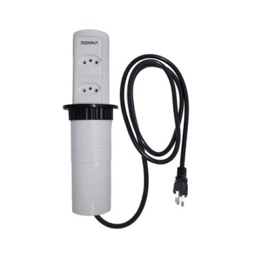 Imagem de Torre de Tomada Automatica com 2 entradas de 3 Pinos Branco Renna