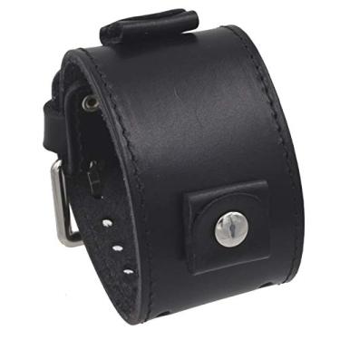 Imagem de Nemesis Pulseira de Couro Preto com Costura Preta para Relógio de 24 mm - Unissexo - LBB-KK