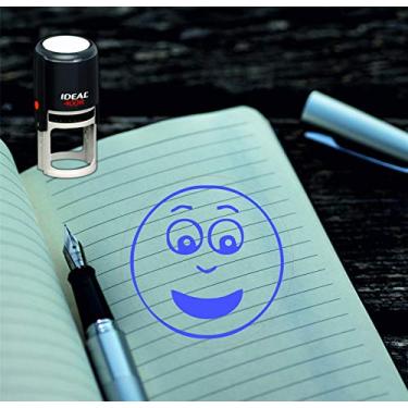 Imagem de Smiley Stamp, Carimbo Professor, Carimbo de Marcação, Carimbo de Graduação, Carimbo de Classificação Escolar, Carimbo de Crianças Redondo, Estilo 02