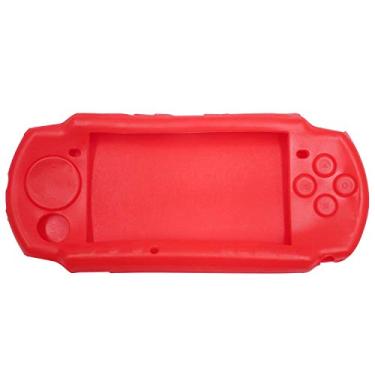 Imagem de OSTENT Capa protetora macia de silicone para viagem capa de pele bolsa manga para Sony PSP 2000/3000 cor vermelha