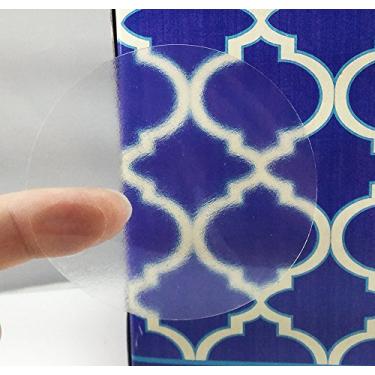 Imagem de Adesivos transparentes de bolinhas, 6,35 cm redondo, 500 etiquetas em um rolo