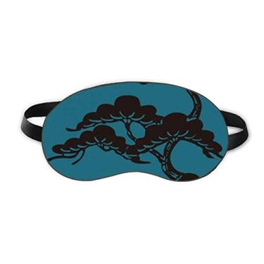 Imagem de Pintura de cultura japonesa Blue Sleep Eye Shield Soft Night Blinfold Shade Cover