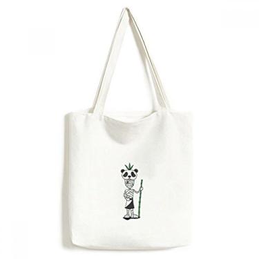 Imagem de Egypt Mummy Horus chapéu panda sacola de lona, bolsa de compras, bolsa casual