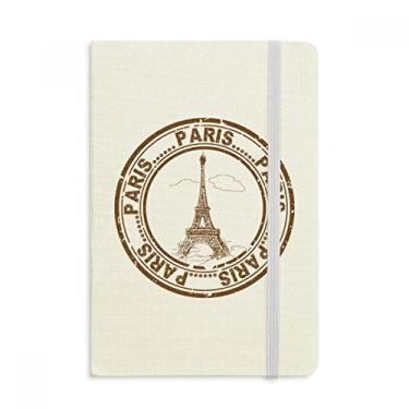 Imagem de Caderno clássico da Torre Eiffel de Paris França com capa dura em tecido oficial