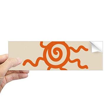 Imagem de DIYthinker Pintura à mão laranja sol retangular para-choque adesivo notebook janela decalque