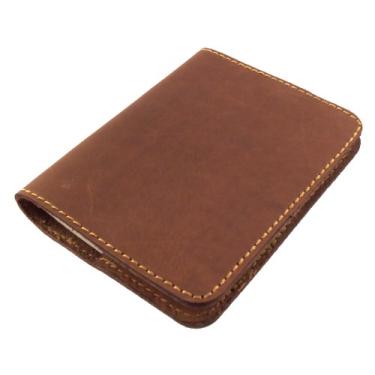 Imagem de Caderno de bolso de couro recarregável – Mini capa de composição – Compatível com mini livro de composição padrão de 4,5 x 3,25, Dark Brown