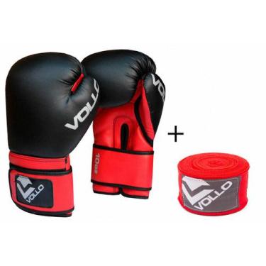 Imagem de Kit Luva Boxe Vollo Basic Drd C/ Bandagem - Vollo