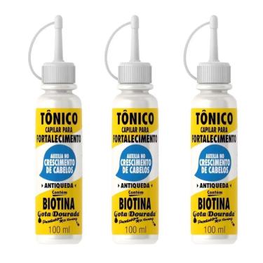 Imagem de Kit C/3 Tônicos Capilar Gota Dourada Biotina - 100ml