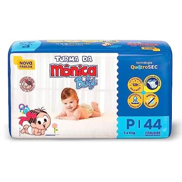 Imagem de Turma da Mônica - Fralda Infantil Econômica com Tecnologia QuatroSec, Proteção por até 12hs, Unissex-bebês, 1 count