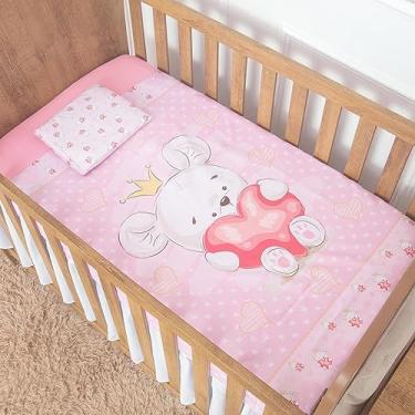 Imagem de Jogo de Lençol Berço Bebê 3 peças Personagem Infantil (UrsoLove)