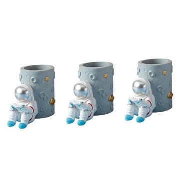 Imagem de SEWACC 3 Pçs Porta-Canetas Porta-Lápis Porta-Lápis Copos Espaçoman Caneta Organizador Artesanato Para Mesas Para Escritório Presente Resina Artesanato Decoração Porta-Lápis Suporte De