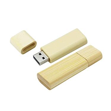 Imagem de Flash Drive USB de madeira de 64 GB, unidades USB cartão de memória, pen drive USB 2.0, pen drive, armazenamento de data, pendrive, pendrive, armazenamento externo (bambu)
