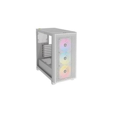 Imagem de Gabinete Gamer Corsair 3000D RGB Airflow, Mid-Tower, ATX, Lateral em Vidro Temperado, com FAN, Branco - CC-9011256-WW