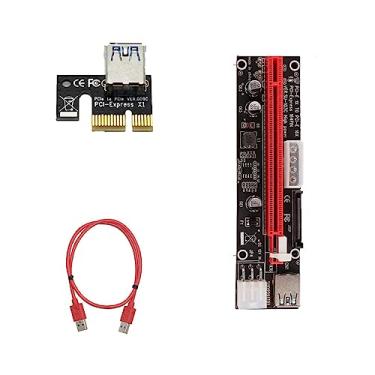 Imagem de MOUDOAUER Placa de expansão PCI Express com adaptador PCIe de 1 a 16x, placa de expansão frontal USB 3.0