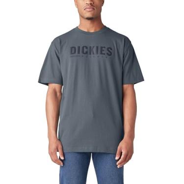 Imagem de Dickies Camiseta masculina de manga curta com estampa, Cinza, XGG