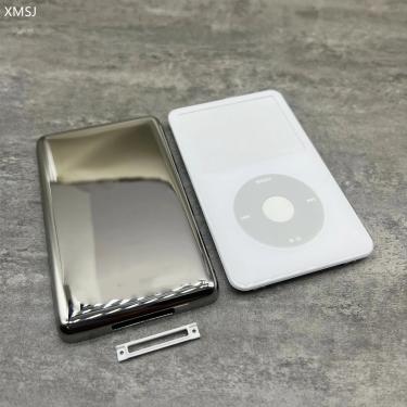 Imagem de Branco plástico frente prata metal volta habitação caso branco clique botão da roda para ipod 5th