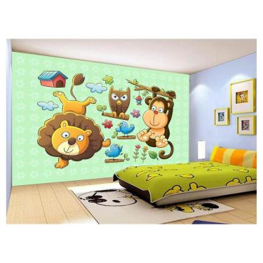 Imagem de Papel De Parede Infantil Zoo Safari Leão Baby 3,5M Azs246