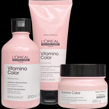 Imagem de Kit Loreal Vitamino Color Shampoo Condicionador Máscara - L'oréal Prof