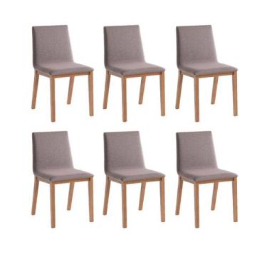 Imagem de Conjunto 6 Cadeiras Para Sala De Jantar Dima Capuccino - Tre Mobili