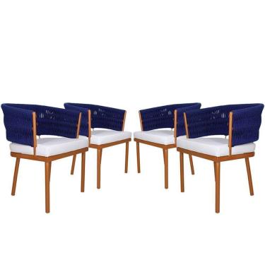 Imagem de 4 Poltronas Califórnia Em Corda Náutica, Alumínio Bronze