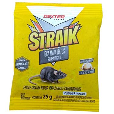 Imagem de Isca Atrativa Mata-ratos Veneno Straik - Sachê 25 Gramas